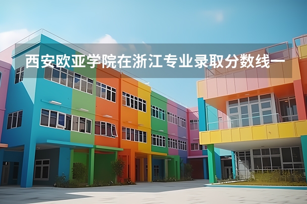 西安欧亚学院在浙江专业录取分数线一览