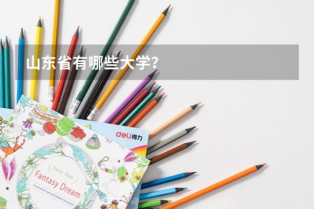 山东省有哪些大学？