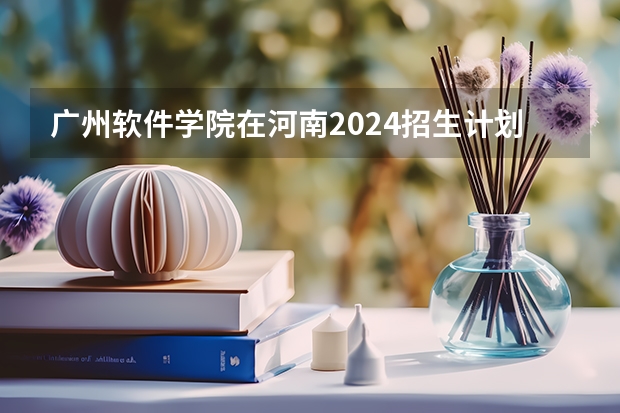 广州软件学院在河南2024招生计划如何