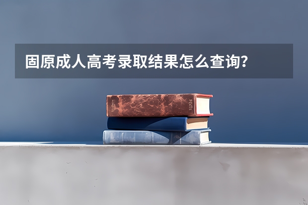 固原成人高考录取结果怎么查询？