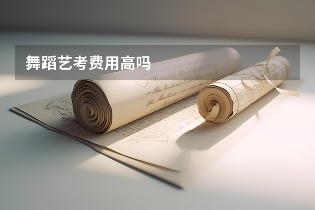 舞蹈艺考费用高吗