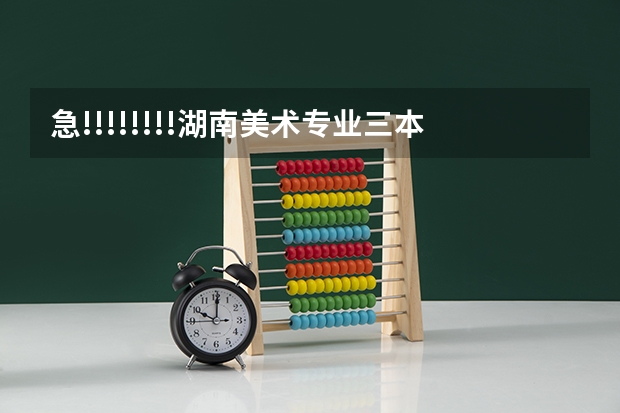 急!!!!!!!!湖南美术专业三本中哪个学校好