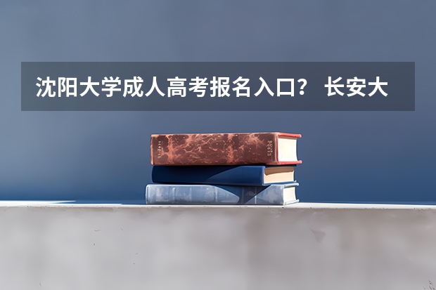 沈阳大学成人高考报名入口？ 长安大学成人高考报名入口？