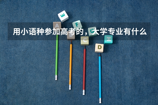 用小语种参加高考的,大学专业有什么限制?