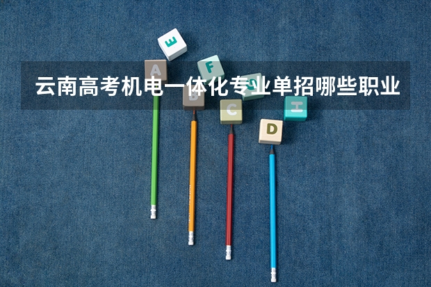云南高考机电一体化专业单招哪些职业学院？