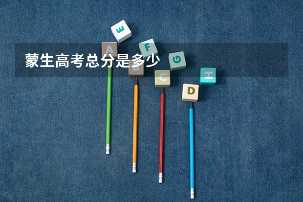 蒙生高考总分是多少