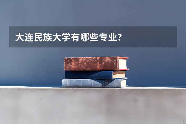 大连民族大学有哪些专业？