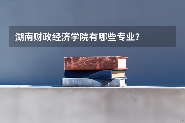 湖南财政经济学院有哪些专业？