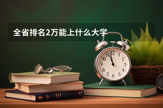 全省排名2万能上什么大学