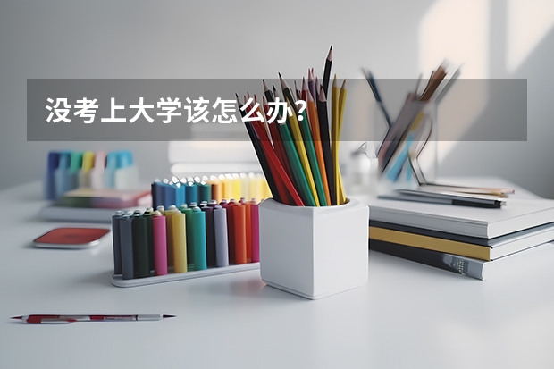 没考上大学该怎么办？