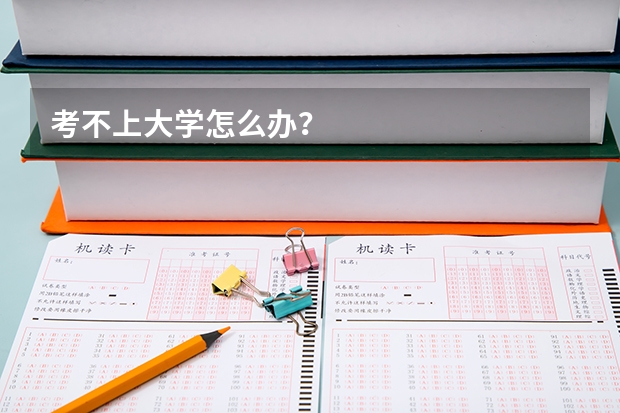 考不上大学怎么办?