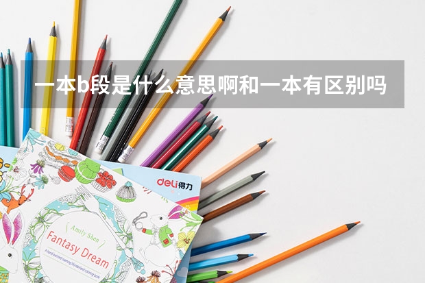 一本b段是什么意思啊和一本有区别吗