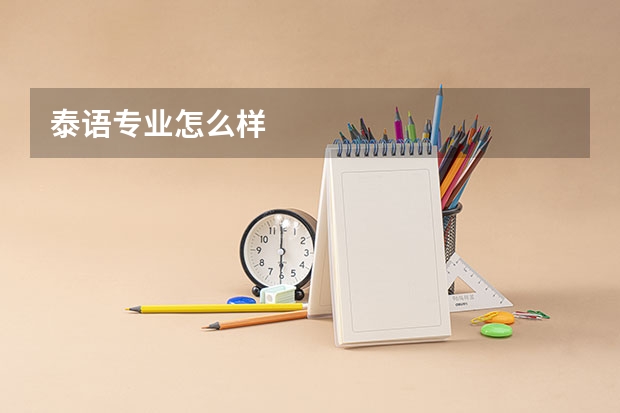 泰语专业怎么样