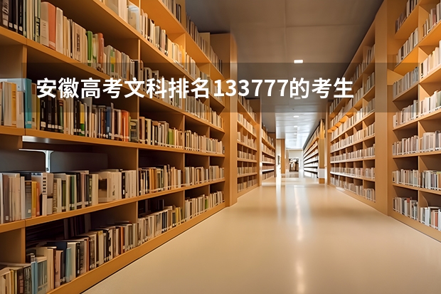 安徽高考文科排名133777的考生报什么大学