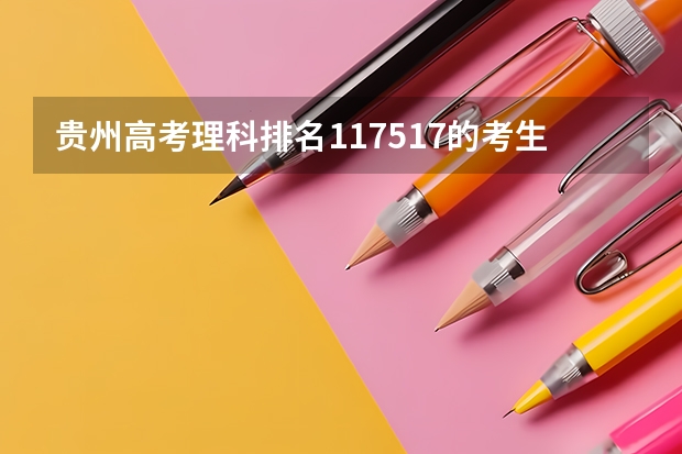 贵州高考理科排名117517的考生报什么大学