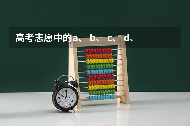 高考志愿中的a、 b、 c、 d、 e、 f、 g、 h代表什么？