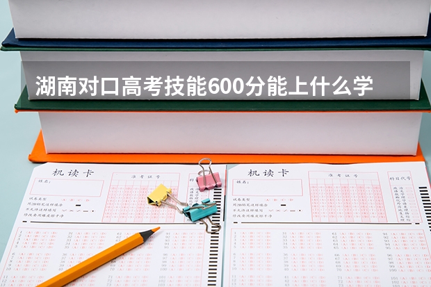 湖南对口高考技能600分能上什么学校