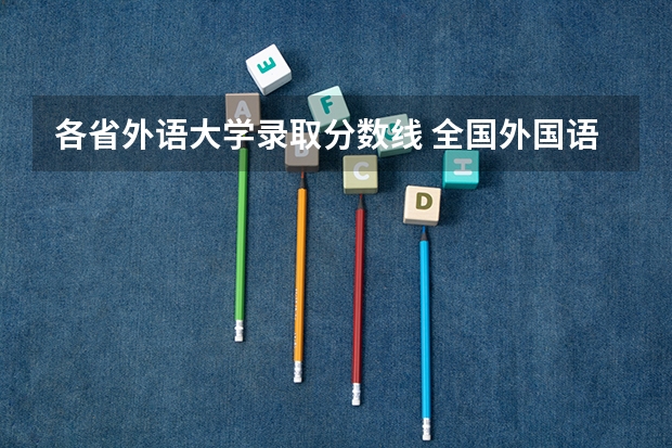 各省外语大学录取分数线 全国外国语大学排名及分数线